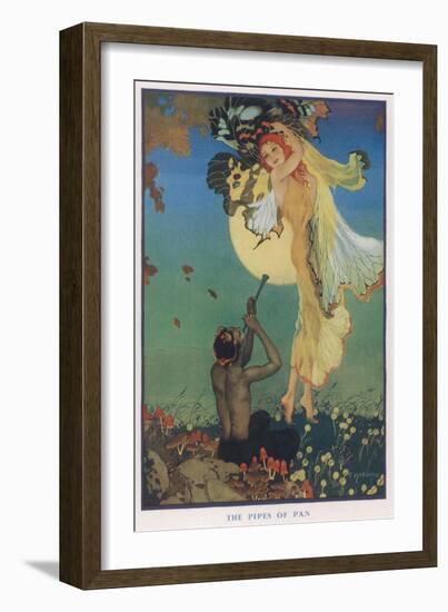 The Pipes of Pan, by Elsie Harding-null-Framed Art Print