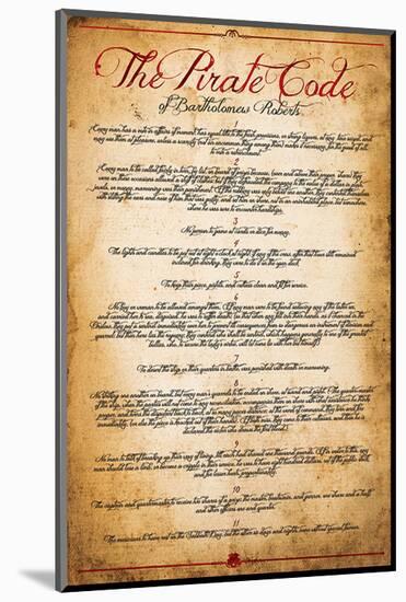 The Pirate Code-null-Mounted Art Print