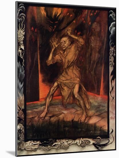 'The Pit and the Pendulum' by Edgar Allan Poe-Arthur Rackham-Mounted Giclee Print