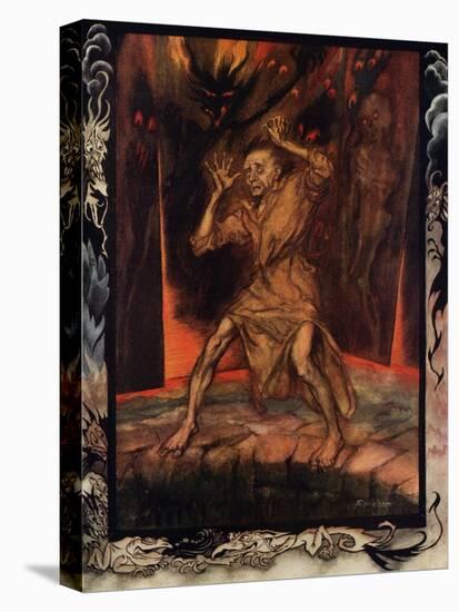 'The Pit and the Pendulum' by Edgar Allan Poe-Arthur Rackham-Stretched Canvas