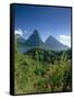 The Pitons, St.Lucia, Caribbean-John Miller-Framed Stretched Canvas