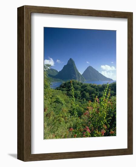 The Pitons, St.Lucia, Caribbean-John Miller-Framed Photographic Print