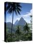 The Pitons, St. Lucia, Windward Islands, West Indies, Caribbean, Central America-null-Stretched Canvas