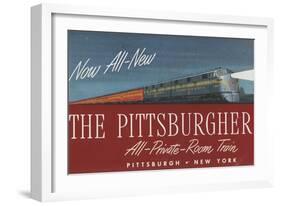 The Pittsburgher', Advertisement for the Pennsylvania Railroad Company, C.1948-null-Framed Giclee Print