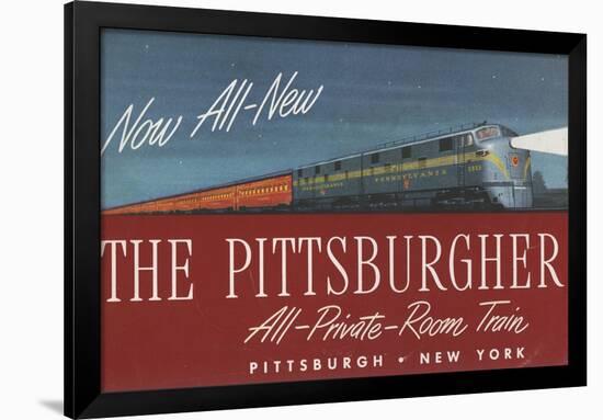 The Pittsburgher', Advertisement for the Pennsylvania Railroad Company, C.1948-null-Framed Giclee Print