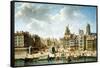 The Place De Grève in Paris, 1746-Nicolas Jean Baptiste Raguenet-Framed Stretched Canvas