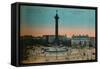 The Place de la Bastille and the July Column, Paris, c1920-Unknown-Framed Stretched Canvas