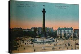 The Place de la Bastille and the July Column, Paris, c1920-Unknown-Stretched Canvas