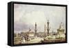 The Place de La Concorde, circa 1837-William Wyld-Framed Stretched Canvas