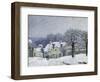 The Place Du Chenil at Marly-Le-Roi, Snow, 1876-Alfred Sisley-Framed Giclee Print