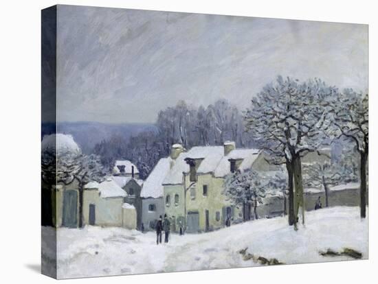 The Place Du Chenil at Marly-Le-Roi, Snow, 1876-Alfred Sisley-Stretched Canvas