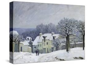 The Place Du Chenil at Marly-Le-Roi, Snow, 1876-Alfred Sisley-Stretched Canvas