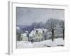 The Place Du Chenil at Marly-Le-Roi, Snow, 1876-Alfred Sisley-Framed Giclee Print