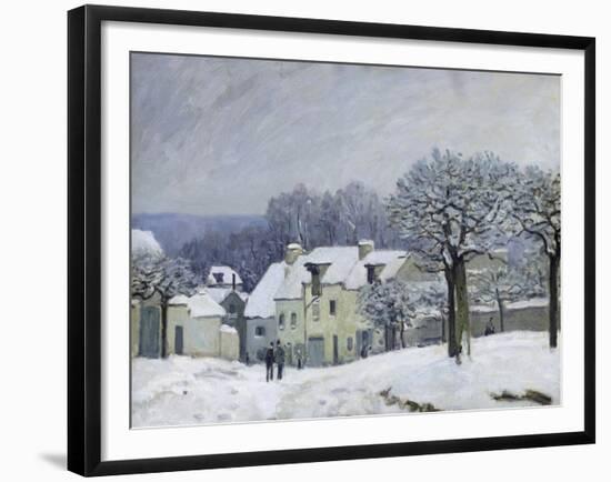 The Place Du Chenil at Marly-Le-Roi, Snow, 1876-Alfred Sisley-Framed Giclee Print