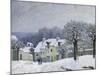 The Place Du Chenil at Marly-Le-Roi, Snow, 1876-Alfred Sisley-Mounted Giclee Print