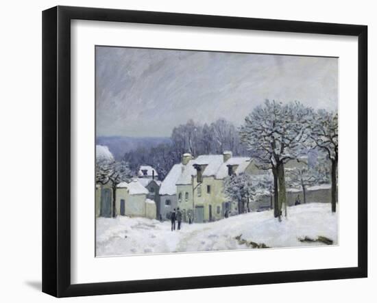 The Place Du Chenil at Marly-Le-Roi, Snow, 1876-Alfred Sisley-Framed Giclee Print