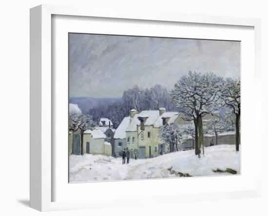 The Place Du Chenil at Marly-Le-Roi, Snow, 1876-Alfred Sisley-Framed Giclee Print