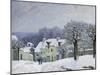 The Place Du Chenil at Marly-Le-Roi, Snow, 1876-Alfred Sisley-Mounted Giclee Print