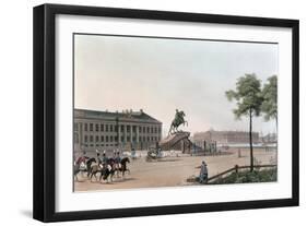 The Place of Peter the Great and Senate House, Etched-Clark, Coloured-M. Dubourg, Pub.1815 E. Orme-Mornay-Framed Giclee Print