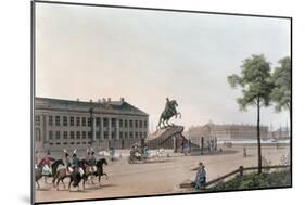The Place of Peter the Great and Senate House, Etched-Clark, Coloured-M. Dubourg, Pub.1815 E. Orme-Mornay-Mounted Giclee Print