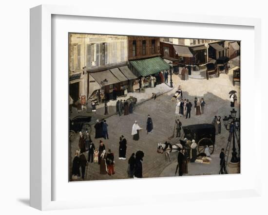 The Place Pigalle in Paris, 1880S-Pierre Carrier-belleuse-Framed Giclee Print