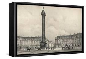 The Place Vendome Column, 1915-Jean Jacottet-Framed Stretched Canvas