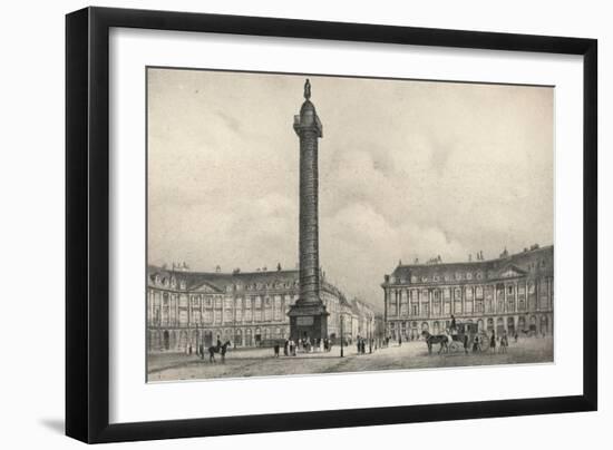 The Place Vendome Column, 1915-Jean Jacottet-Framed Giclee Print