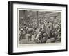 The Plague at Bombay, Natives at the Victoria Station Leaving the Town by Special Train-Herbert Johnson-Framed Giclee Print