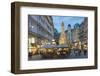 The Plague Column, Graben Street at Night, Vienna, Austria-Peter Adams-Framed Premium Photographic Print