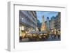 The Plague Column, Graben Street at Night, Vienna, Austria-Peter Adams-Framed Premium Photographic Print