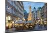 The Plague Column, Graben Street at Night, Vienna, Austria-Peter Adams-Mounted Premium Photographic Print