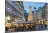 The Plague Column, Graben Street at Night, Vienna, Austria-Peter Adams-Mounted Photographic Print