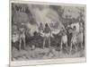 The Plague in India, a Hindu Burning-Ground for Victims-William 'Crimea' Simpson-Mounted Giclee Print