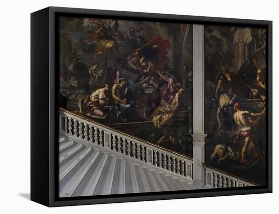 The Plague in Venice-Antonio Zanchi-Framed Stretched Canvas