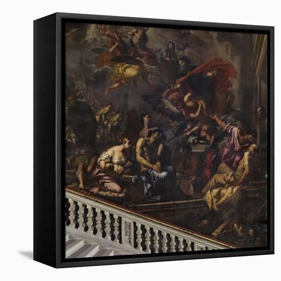 The Plague in Venice-Antonio Zanchi-Framed Stretched Canvas