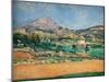 The Plain by Montagne Sainte-Victoire. View from Valcros, 1878-1879 (Oil on Canvas)-Paul Cezanne-Mounted Giclee Print