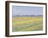 The Plain of Gennevilliers, Yellow Fields-Gustave Caillebotte-Framed Giclee Print