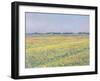 The Plain of Gennevilliers, Yellow Fields-Gustave Caillebotte-Framed Giclee Print