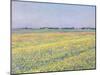 The Plain of Gennevilliers, Yellow Fields-Gustave Caillebotte-Mounted Giclee Print