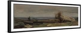 The Plain of La Beauce, c.1840–5-Jean-Baptiste-Camille Corot-Framed Premium Giclee Print