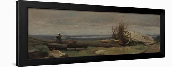 The Plain of La Beauce, c.1840–5-Jean-Baptiste-Camille Corot-Framed Giclee Print