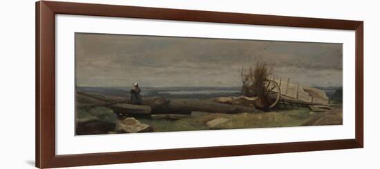 The Plain of La Beauce, c.1840–5-Jean-Baptiste-Camille Corot-Framed Giclee Print