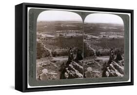 The Plain of the River Jordan, as Seen from the Ruins of Ancient Jericho, Palestine, 1903-Underwood & Underwood-Framed Stretched Canvas