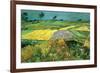 The Plains at Auvers-Vincent van Gogh-Framed Premium Giclee Print