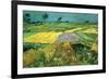 The Plains at Auvers-Vincent van Gogh-Framed Premium Giclee Print