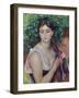 The Plait (La Natte), about 1886-87-Pierre-Auguste Renoir-Framed Giclee Print