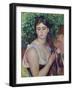 The Plait (La Natte), about 1886-87-Pierre-Auguste Renoir-Framed Giclee Print