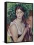 The Plait (La Natte), about 1886-87-Pierre-Auguste Renoir-Framed Stretched Canvas