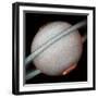 The Planet Saturn, North and South Poles Ablaze, Taken by the Hubble Space Telescope-null-Framed Photographic Print