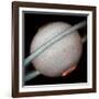 The Planet Saturn, North and South Poles Ablaze, Taken by the Hubble Space Telescope-null-Framed Photographic Print
